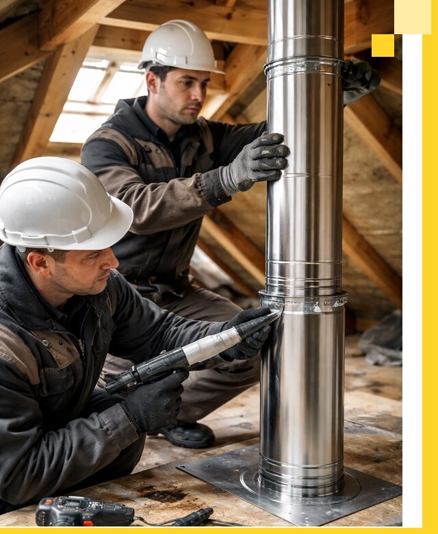 Монтаж дымоходов для каминов в Аксае с гарантией качества