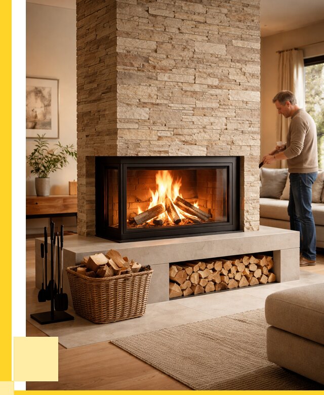 Дровяной камин под ключ в Аксае от 203140 р. | ЭриданАкс