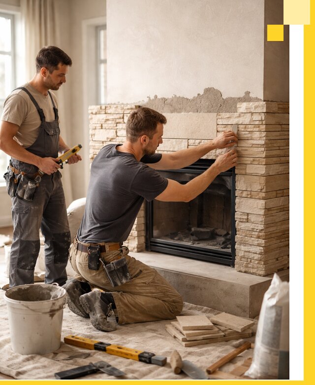 Установка и монтаж каминов для загородного дома в Аксае