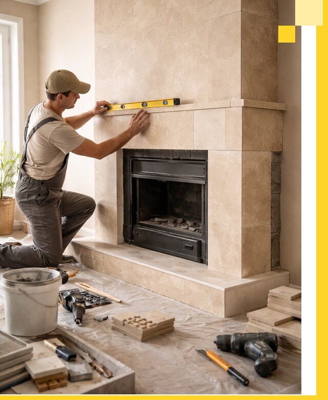 Установка и монтаж каминов в частном доме под ключ в Аксае