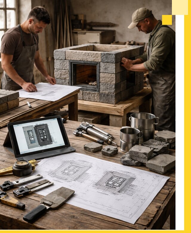 Разработка проектов печей с согласованием и монтажом в Аксае