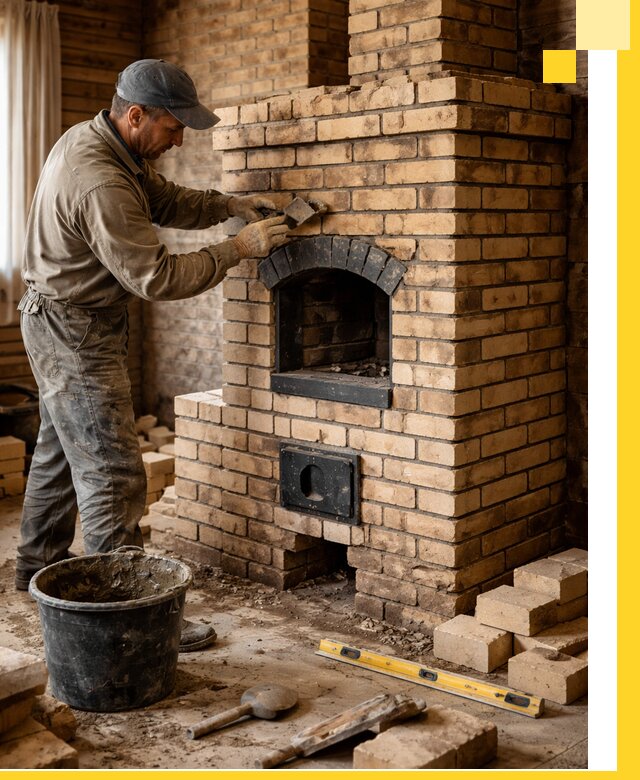 Кирпичные печи под ключ в Аксае: проектирование и кладка