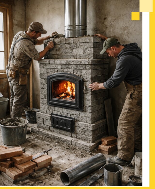 Производство, поставка и монтаж дровяных печей в Аксае