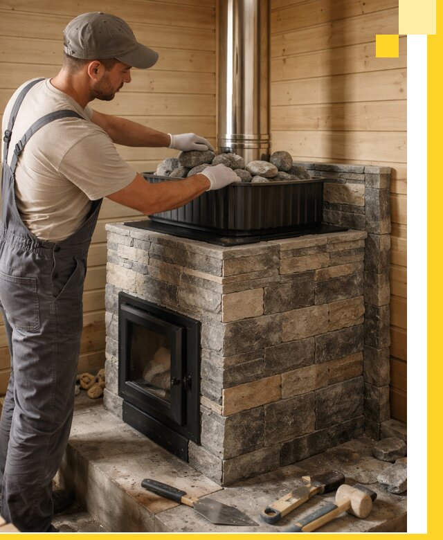 Печи для парной в Аксае, производство, монтаж и обслуживание