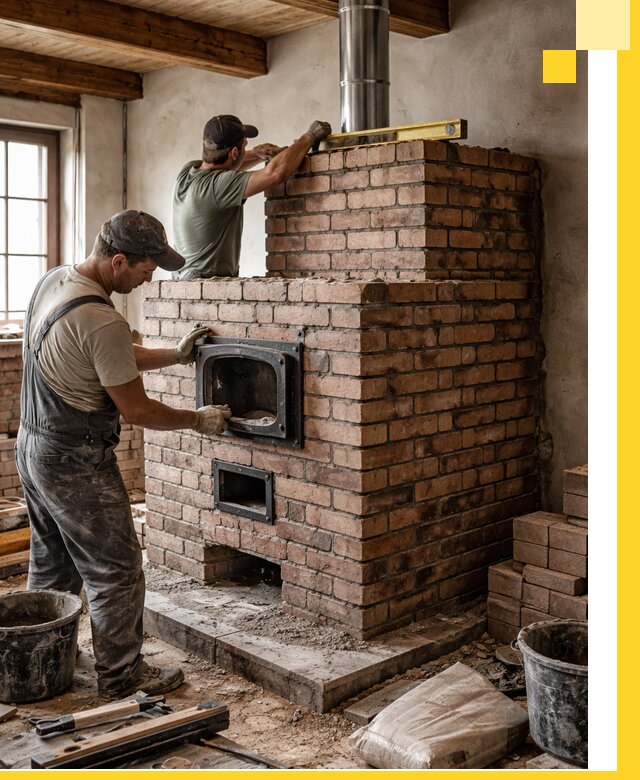 Печи для загородного дома под ключ в Аксае — монтаж и сервис