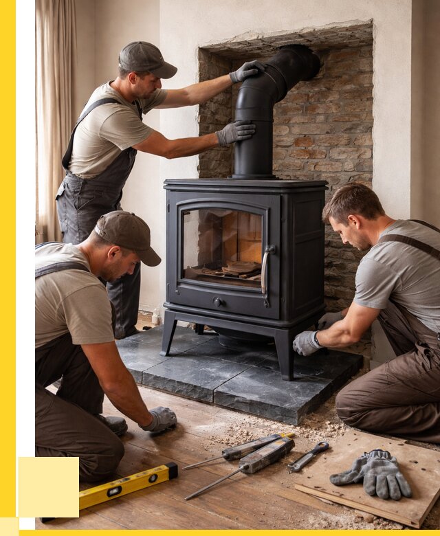 Монтаж печи камина в частном доме в Аксае от 25393 р. | ЭриданАкс