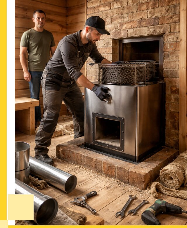 Монтаж банных печей под ключ в Аксае от 18283 р., ЭриданАкс