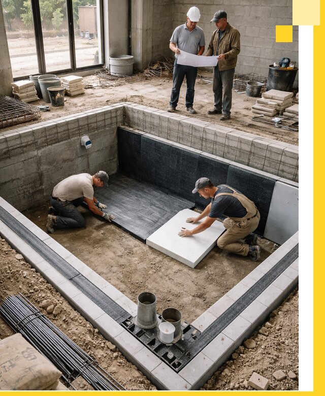 Проекты частных и общественных бассейнов под ключ в Аксае