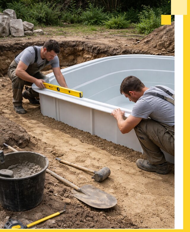 Производство и установка пластиковых бассейнов в Аксае под ключ