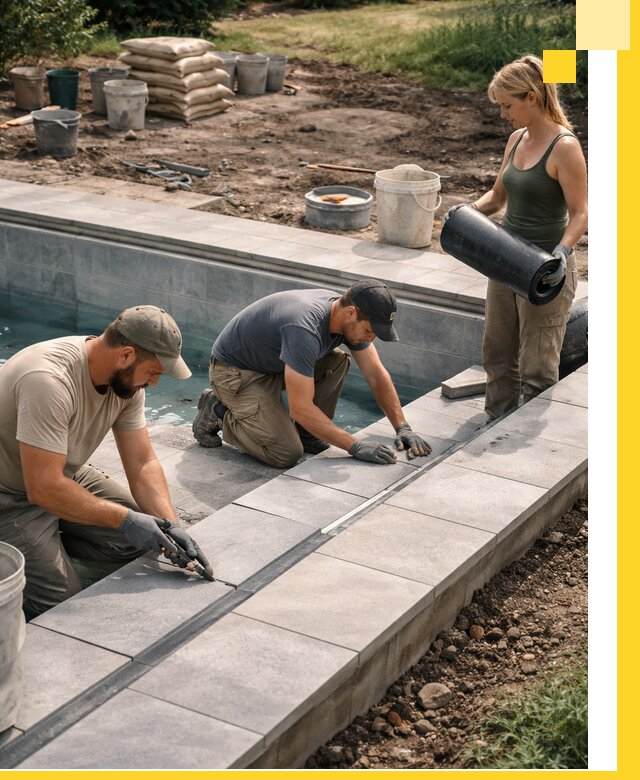 Строительство и монтаж уличных бассейнов под ключ в Аксае