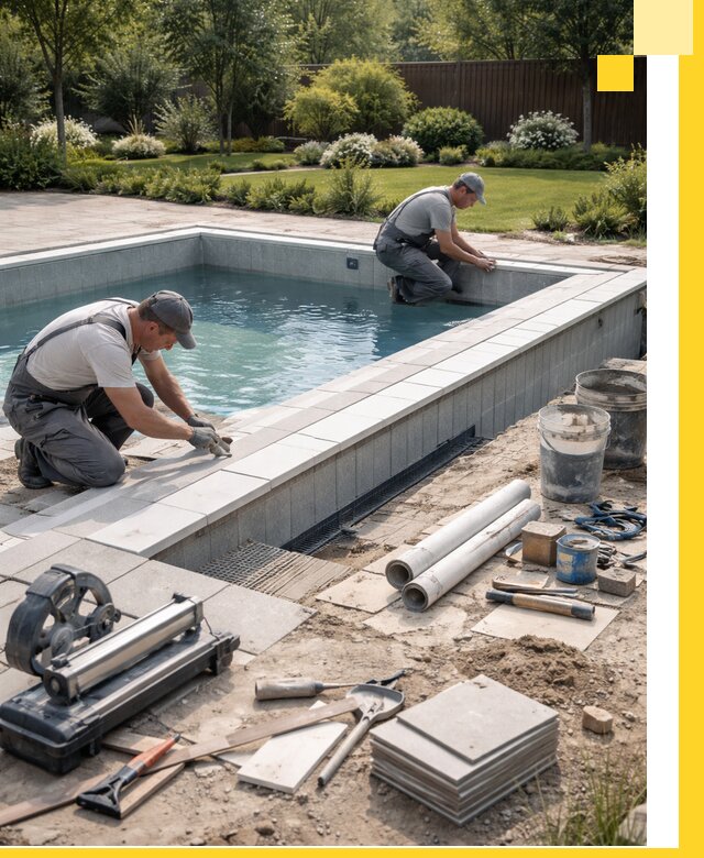 Строительство открытых бассейнов под ключ в Аксае профессионально