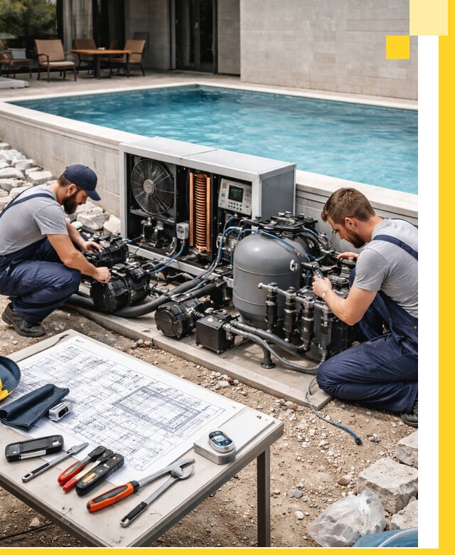 Проектирование и монтаж бассейнов с подогревом в Аксае