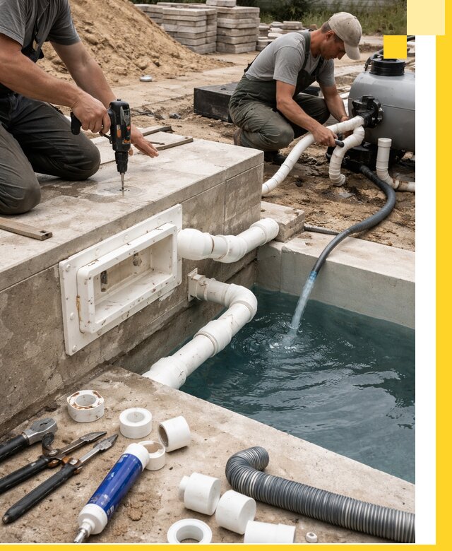 Строительство скиммерных бассейнов под ключ в Аксае