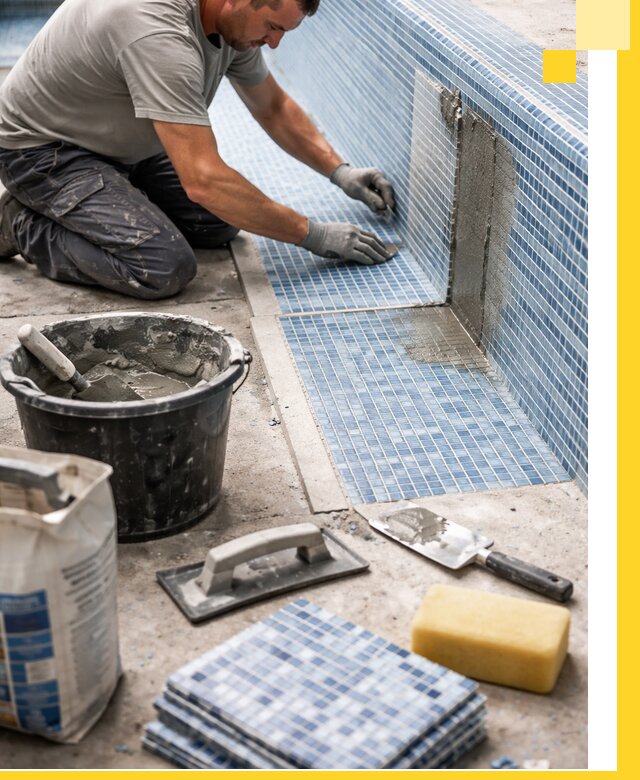 Укладка и ремонт мозаики для бассейнов под ключ в Аксае