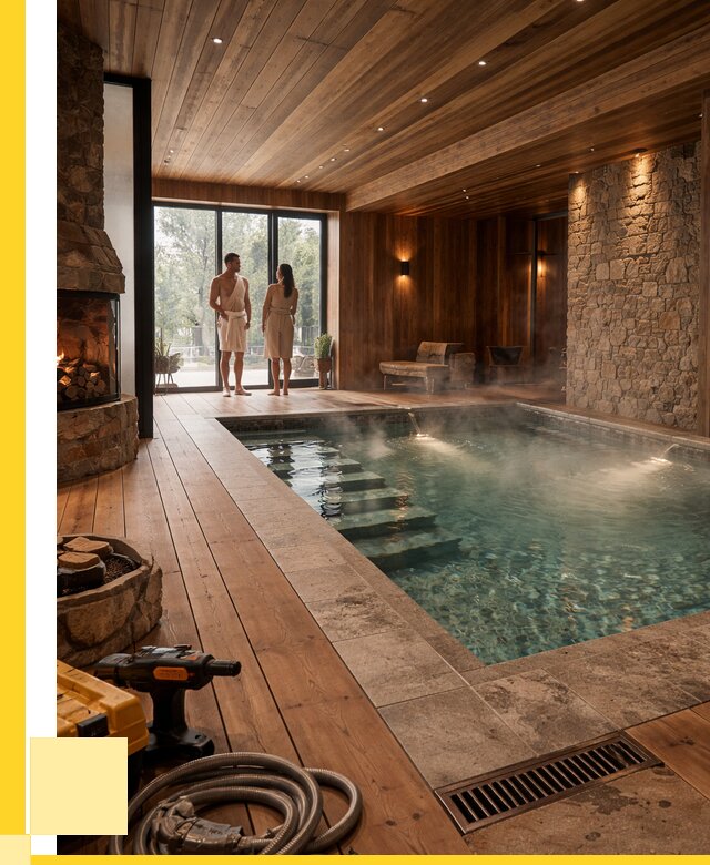 Проекты бань с бассейном под ключ в Аксае от 76178 р., ЭриданАкс