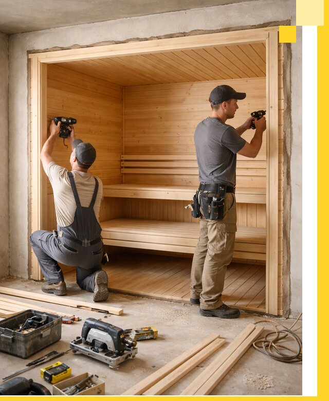 Монтаж саун под ключ в Аксае — проектирование и установка