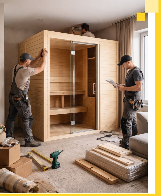 Установка и благоустройство саун в квартире в Аксае