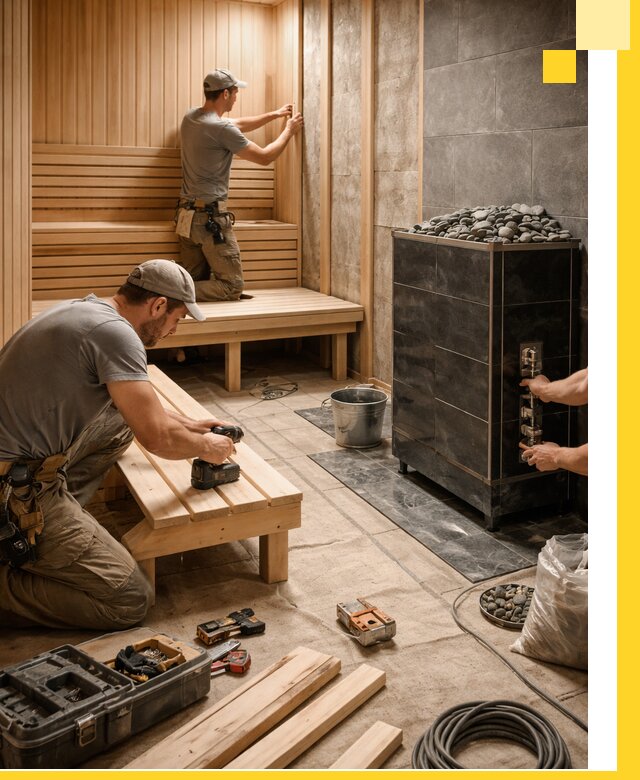 Дизайн и строительство интерьерных саун под ключ в Аксае