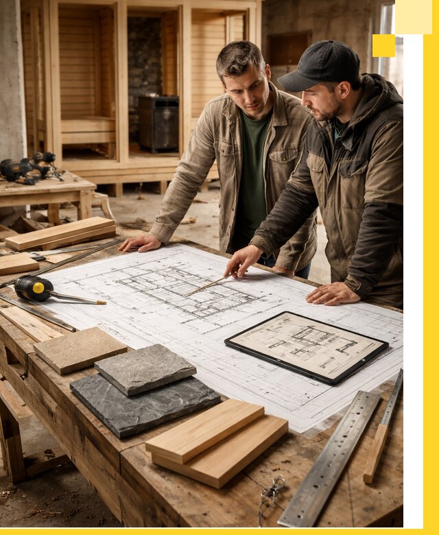 Проекты бань под ключ и планы строительства в Аксае