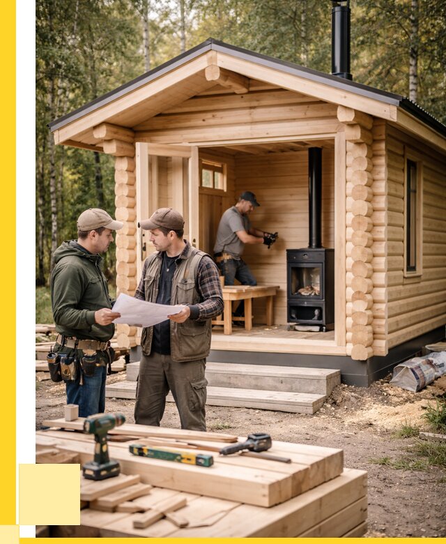 Монтаж бань под ключ в Аксае — от 203140 р. | ЭриданАкс