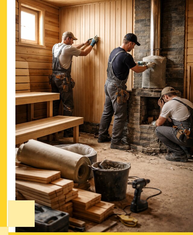 Ремонт бань под ключ в Аксае от 45707 р. | ЭриданАкс