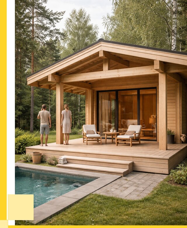 Бани с террасой под ключ в Аксае от 609420 р. | ЭриданАкс