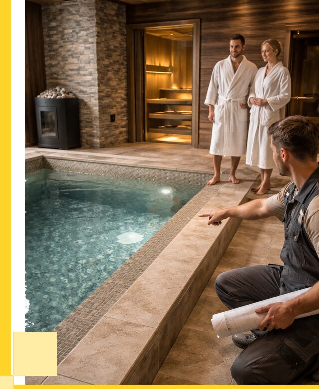 Проект бани с бассейном под ключ в Аксае от 66021 р. | ЭриданАкс