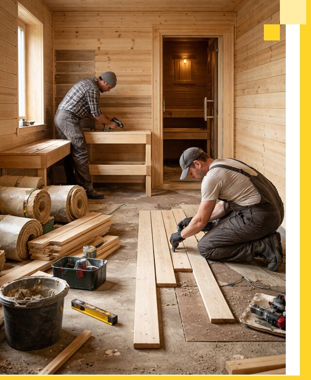 Индивидуальный проект бани с комнатой отдыха под ключ в Аксае