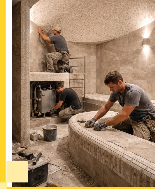 Монтаж хамамов под ключ в Аксае от 253925 р. ЭриданАкс