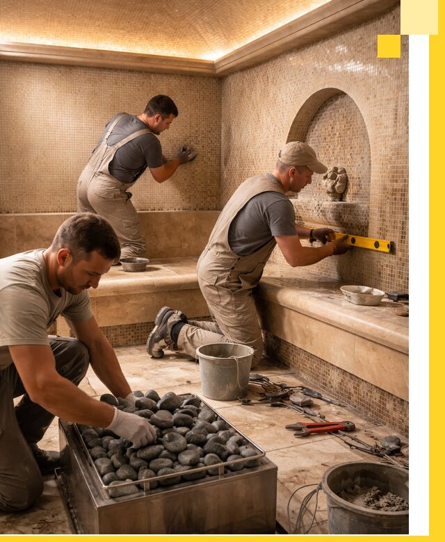 Проектирование и строительство хамама и сауны в Аксае