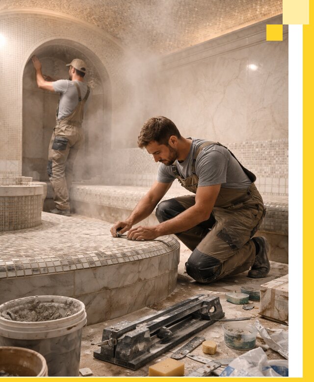 Профессиональный дизайн хамама и SPA под ключ в Аксае