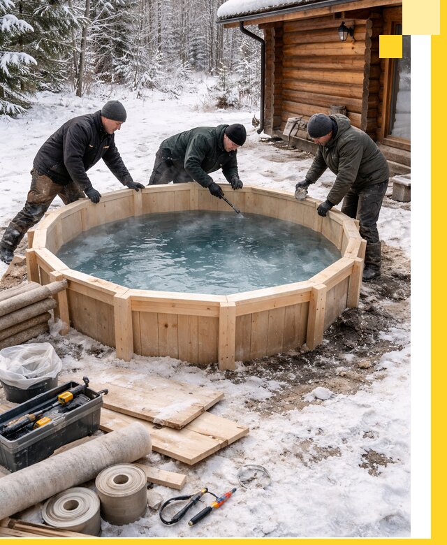 Изготовление и установка ледяных купелей под ключ в Аксае