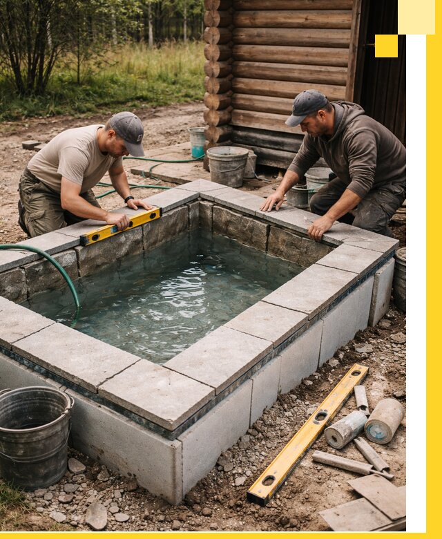 Изготовление и установка холодных купелей под ключ в Аксае